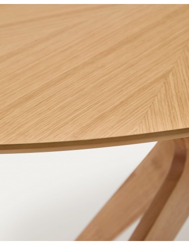 Mesa de comedor ovalada Naanim 180 x 110 roble