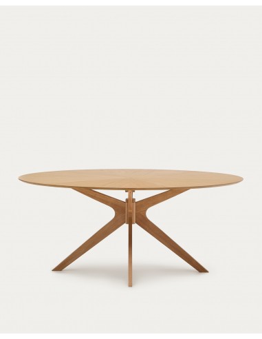Mesa de comedor ovalada Naanim 180 x 110 roble