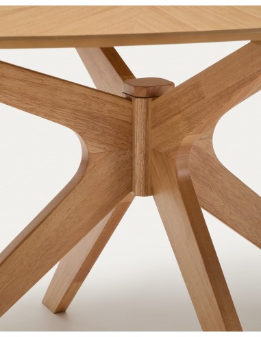 Mesa de jantar oval Naanim 180 x 110 carvalho