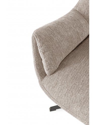Poltrona giratória de design ODETTE em tecido...