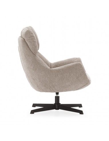 Sillón giratorio de diseño ODETTE en tejido...
