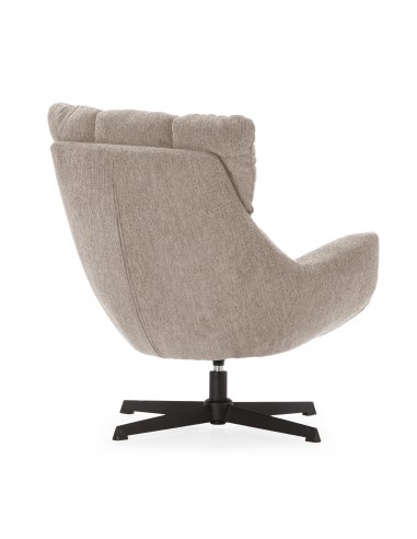 Sillón giratorio de diseño ODETTE en tejido...