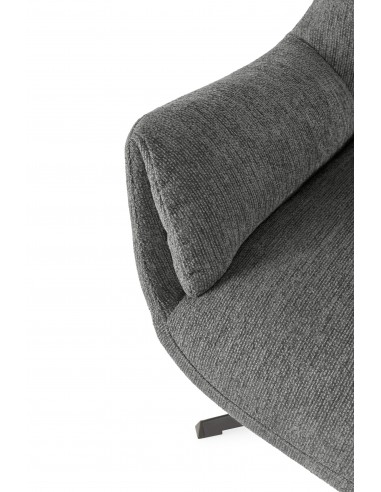 Sillón giratorio de diseño ODETTE en tejido...