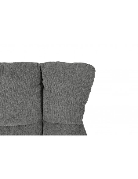 Poltrona giratória de design ODETTE em tecido cinza e metal preto