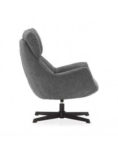 Sillón giratorio de diseño ODETTE en tejido...