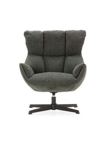 Sillón giratorio de diseño ODETTE en tejido...