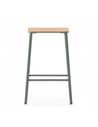 Taburete minimalista ABBA 65, metal aguamarina...