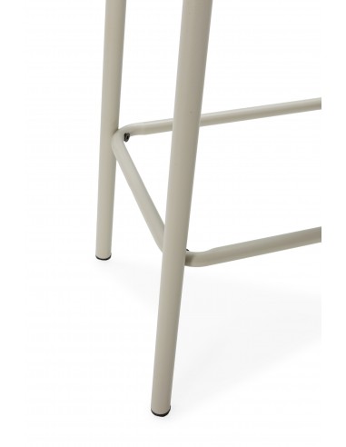 Banqueta minimalista ABBA 65, metal beige e...