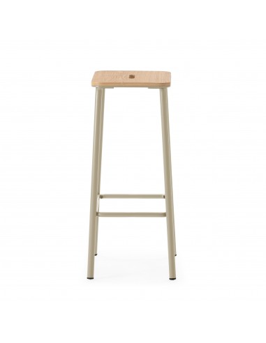 Banqueta minimalista ABBA 65, metal beige e...