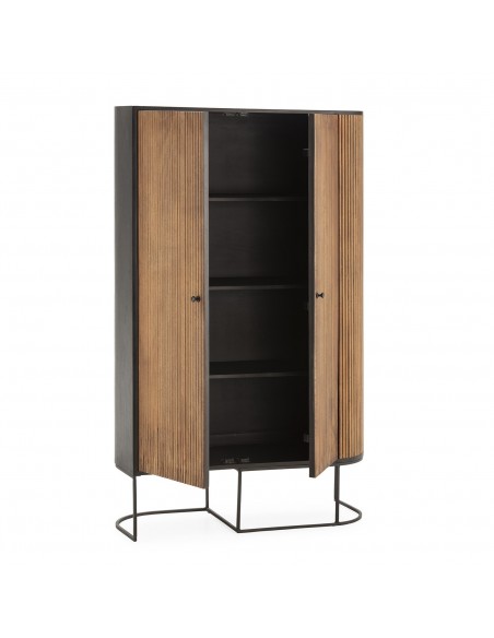 Aparador alto colonial CURVE 100 x 165, madera de mango y metal