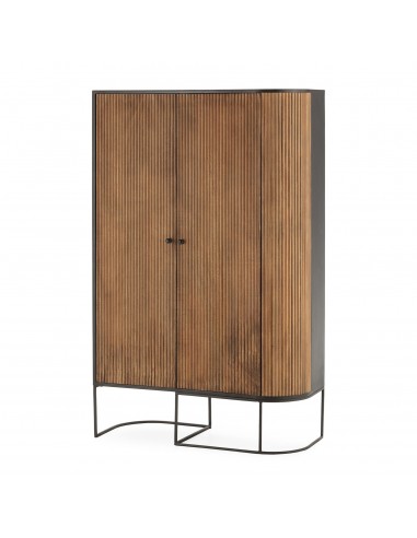 Aparador alto colonial CURVE 100 x 165, madera de mango y metal