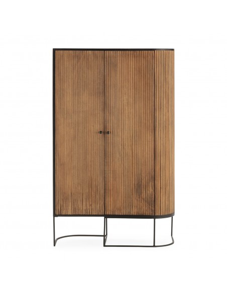 Aparador alto colonial CURVE 100 x 165, madera de mango y metal