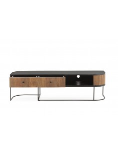 Mueble de TV colonial CURVE 160 x 40 madera de mango y metal 2