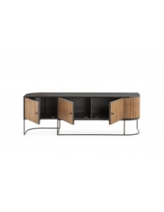 Mueble de TV colonial CURVE 160, madera de mango y metal 2