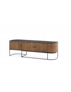 Mueble de TV colonial CURVE 160, madera de mango y metal