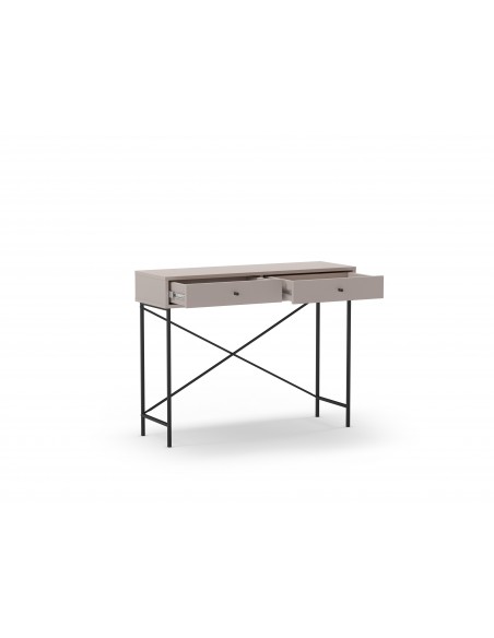 Consola de hall TITAN 110 x 85, melamina moca e metal