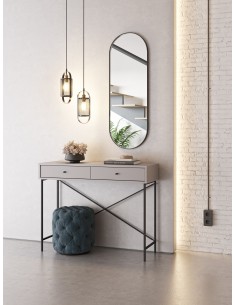 Consola recibidor TITAN 110 x 85, melamina en moca y metal 2