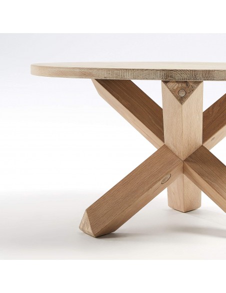 NORI Mesa de centro Ø65cm carvalho branqueado.