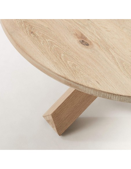 NORI Mesa de centro Ø65cm carvalho branqueado.