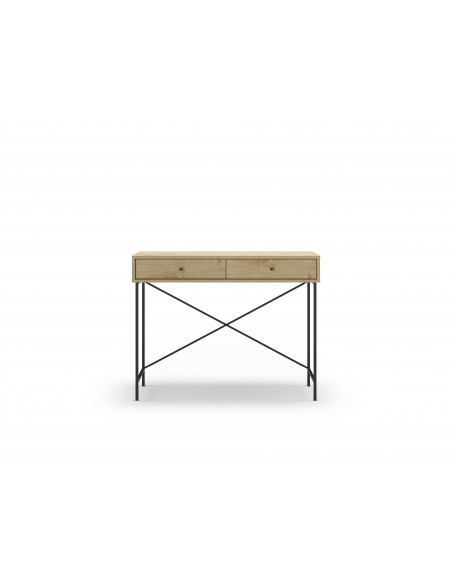 Consola recibidor TITAN 110 x 85, melamina en roble y metal