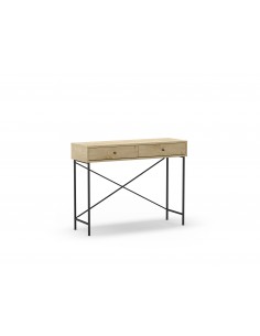 Consola de hall TITAN 110x85, melamina carvalho e metal