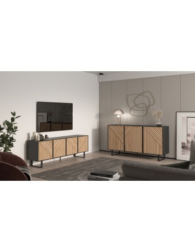 Aparador ALANA 150 x 80 em melamina carvalho e...