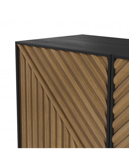 Aparador ALANA 150 x 80 em melamina carvalho e preta