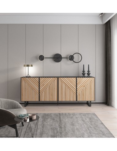 Aparador ALANA 200 x 80 em melamina carvalho e...