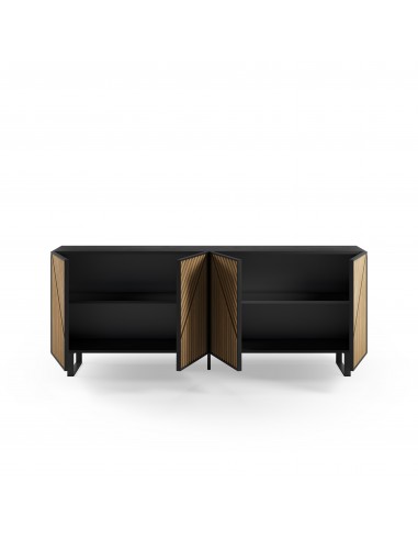 Aparador ALANA 200 x 80 en melamina roble y negro