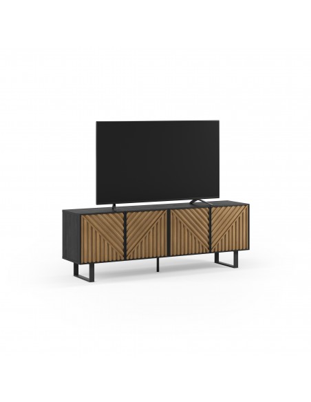 Mueble de TV ALANA 161 x 55, en melamina roble y negro