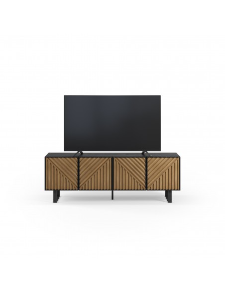 Mueble de TV ALANA 161 x 55, en melamina roble y negro