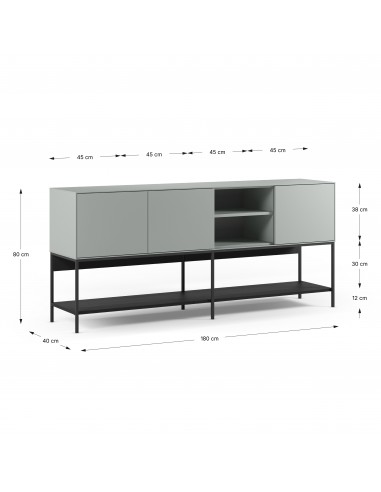 Aparador design AMIRA 180 x 80, melamina verde...