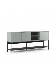 Aparador de diseño AMIRA 180 x 80, melamina verde y metal...