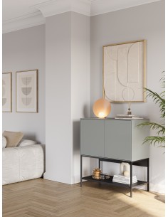 Mueble auxiliar de diseño AMIRA 80 x 90, melamina verde y... 2