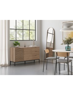 Aparador contemporáneo ARIEL 140 x 80, melamina sepet y... 2
