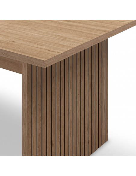 Mesa de jantar moderna ARIEL 200 x 75, MDF melamina sepet e pés de metal