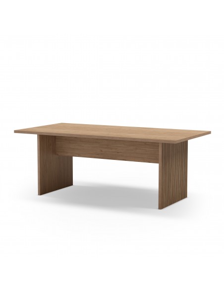 Mesa de jantar moderna ARIEL 200 x 75, MDF melamina sepet e pés de metal