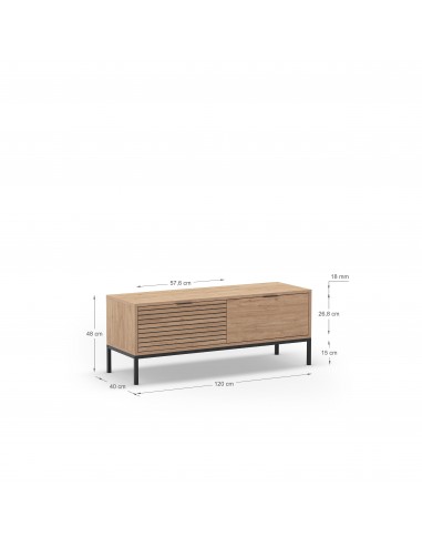 Mueble de TV moderno ARIEL 120 x 48, MDF...