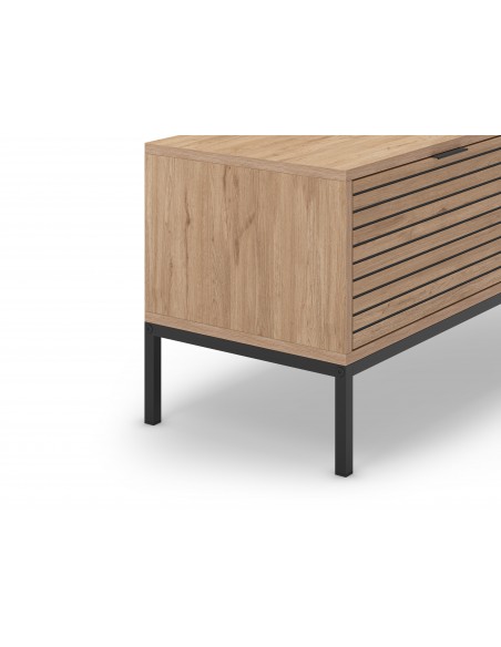 Móvel TV moderno ARIEL 120 x 48, MDF melamina e pés de metal