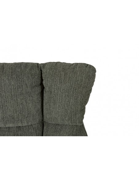 Poltrona giratória de design ODETTE em tecido verde e metal preto