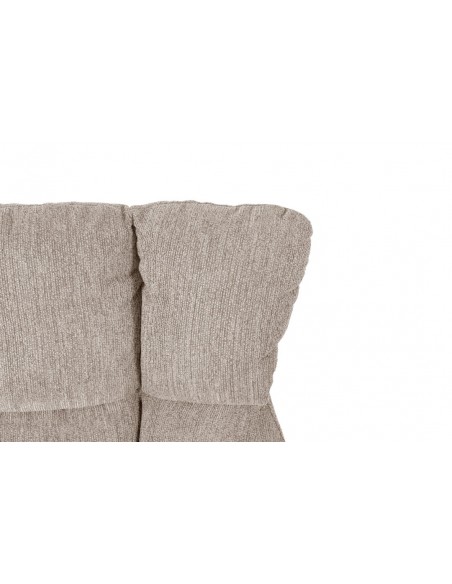 Sillón giratorio de diseño ODETTE en tejido beige y metal negro