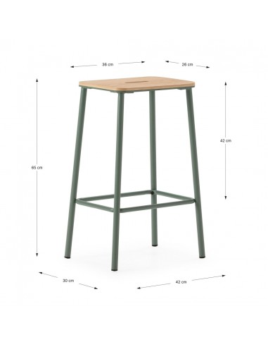 Banqueta minimalista ABBA 65, metal...