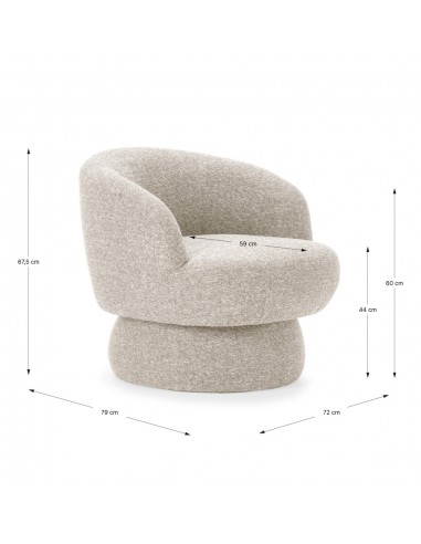 Poltrona giratória de design curvilíneo DALI em...