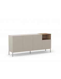 Aparador minimalista CAILIN 180 x 80, melamina crema y...