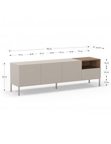 Mueble TV de diseño CAILIN 180 x 55 melamina...