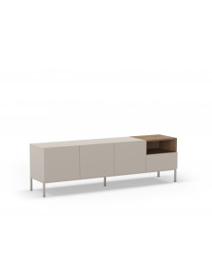Mueble TV de diseño CAILIN 180 x 55 melamina crema y...