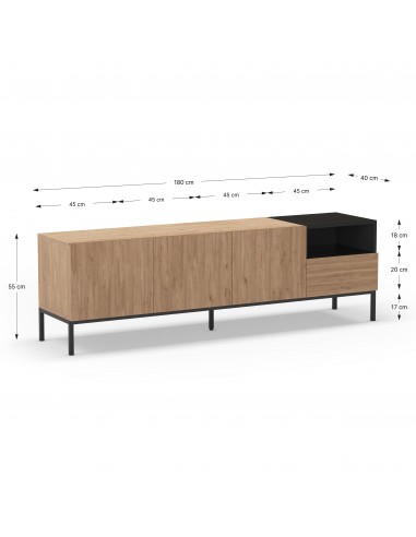Mueble TV de diseño CAILIN 180 x 55, melamina...