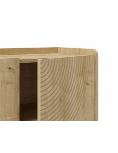 Aparador moderno DAIRA 4 puertas 180 x 80, melamina en roble 2