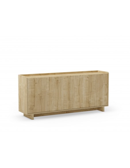 Aparador moderno DAIRA 4 puertas 180 x 80, melamina en roble