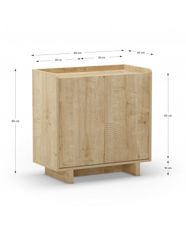 Aparador cuadrado DAIRA 2 puertas 80 x 80,...